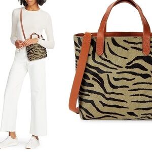 Madewell Small Transport Tiger Print Crossbody